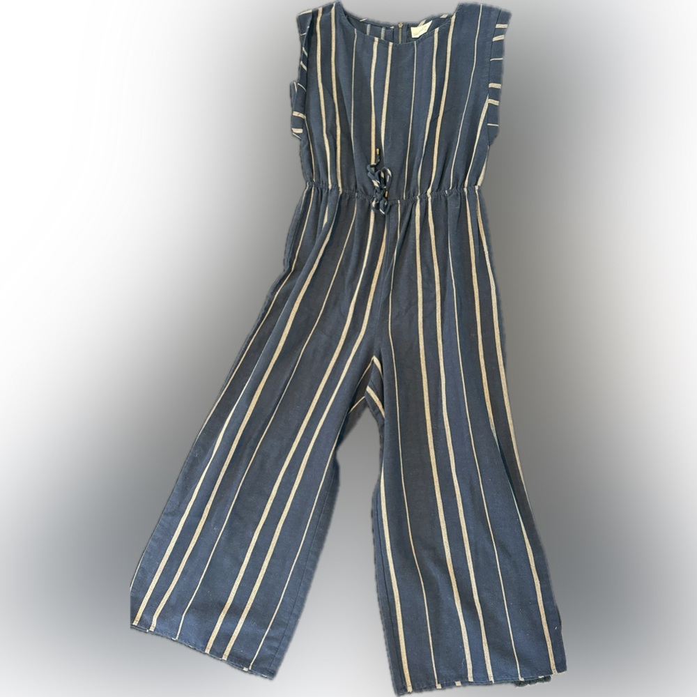 Blue + Tan Womens Romper